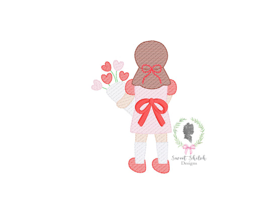 Valentine's Day Girl Sketch