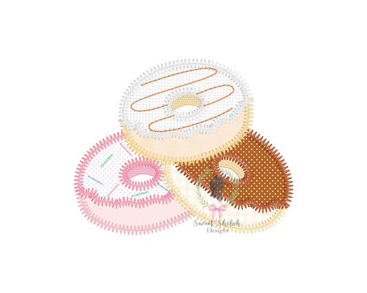 Donut Pile Zigzag Stitch Applique