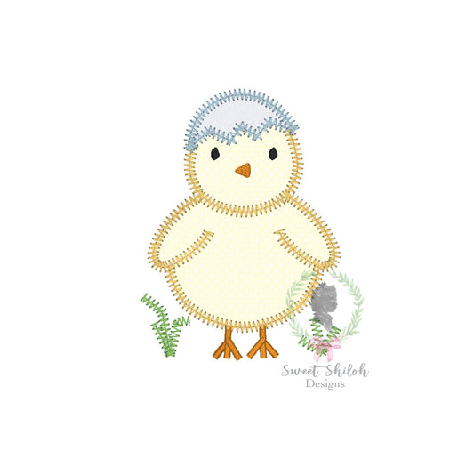 Easter Chick Zigzag Stitch Applique