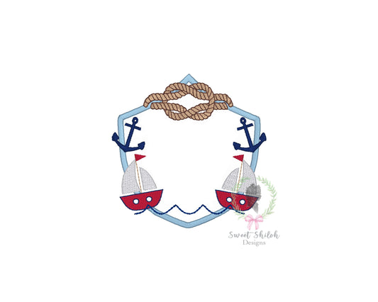 Sailboat Knot Crest Frame Fill