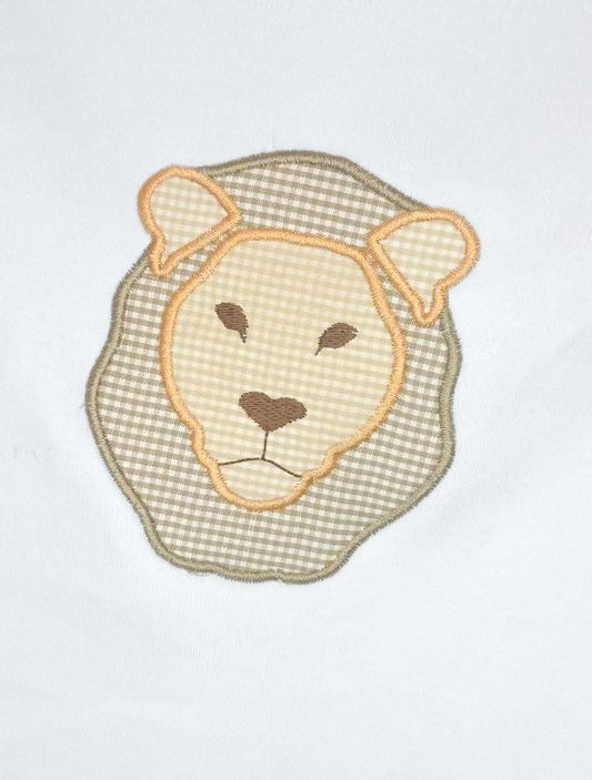 Lion Head Satin Stitch Applique