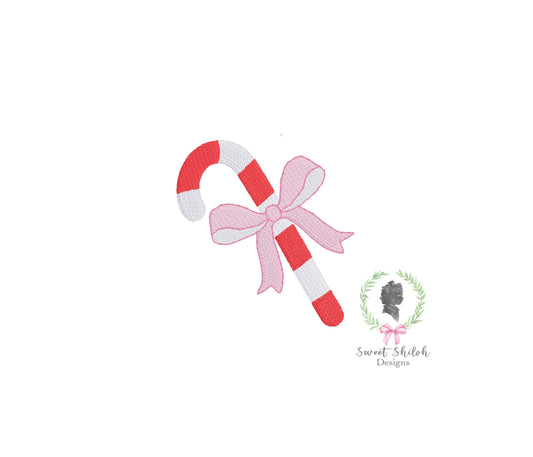 Candy Cane with Bow Mini Fill