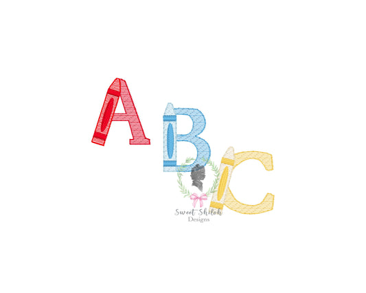 ABC Crayon Sketch