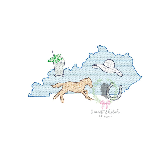 Kentucky Derby Hat State Horse Sketch