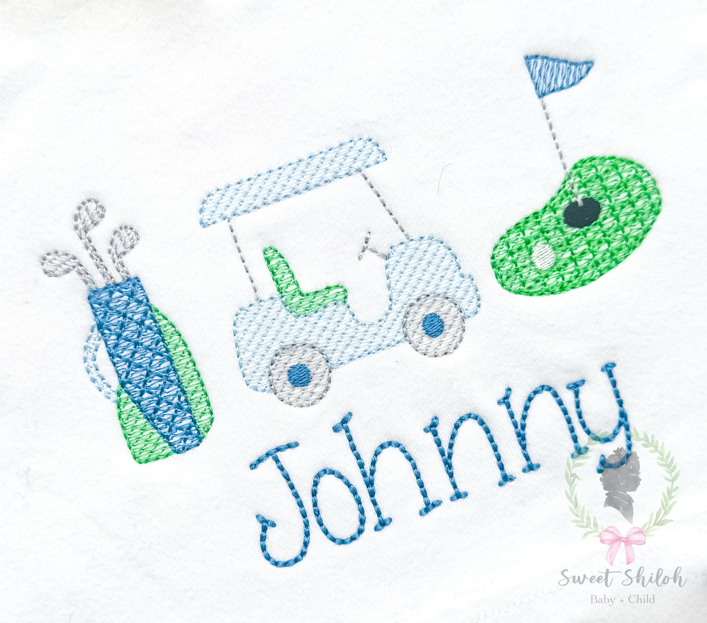 Golf Cart Trio Sketch