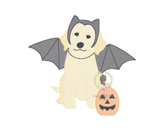 Golden Doodle Bat Costume Sketch
