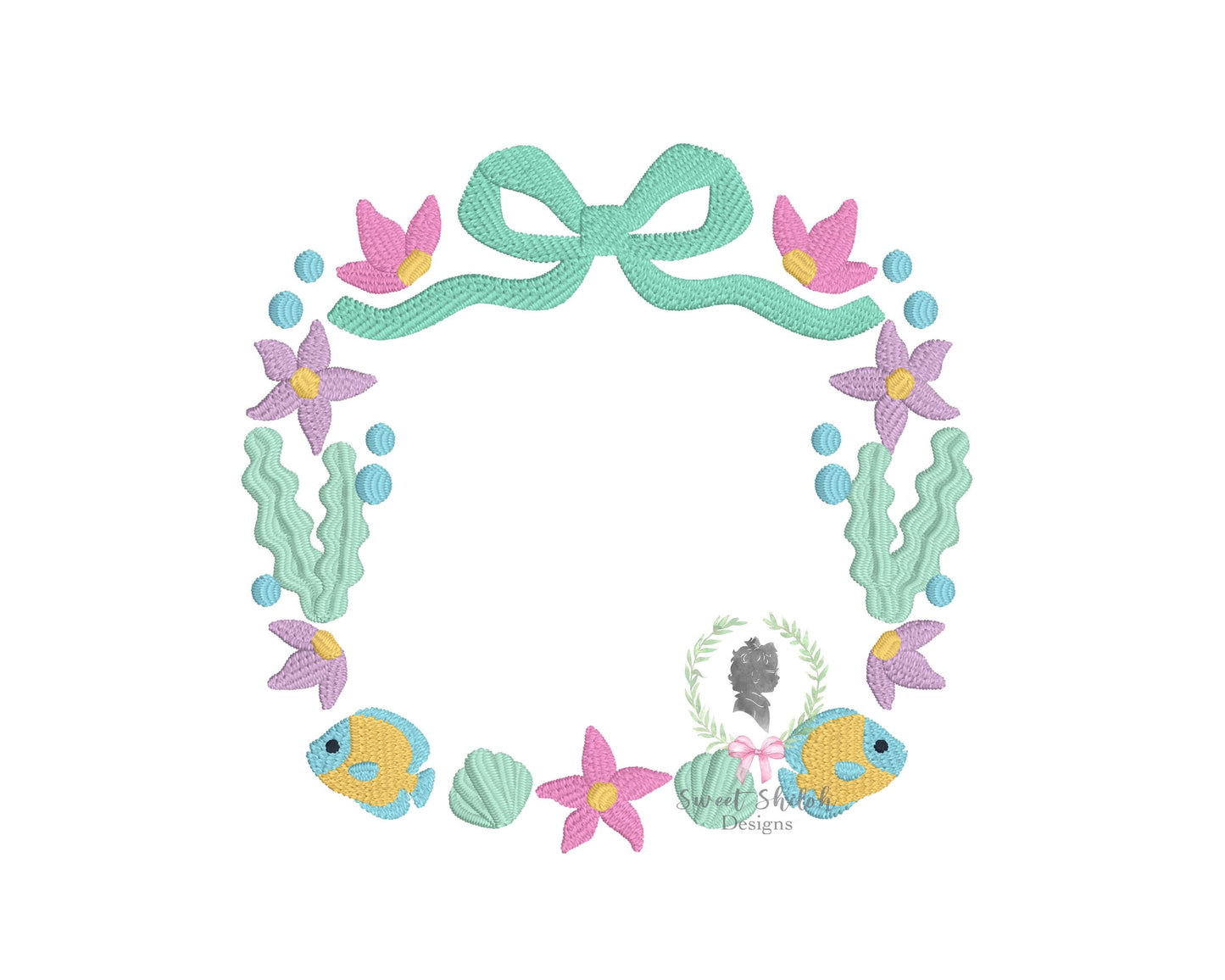 Sea Princess Floral Bow Frame Fill