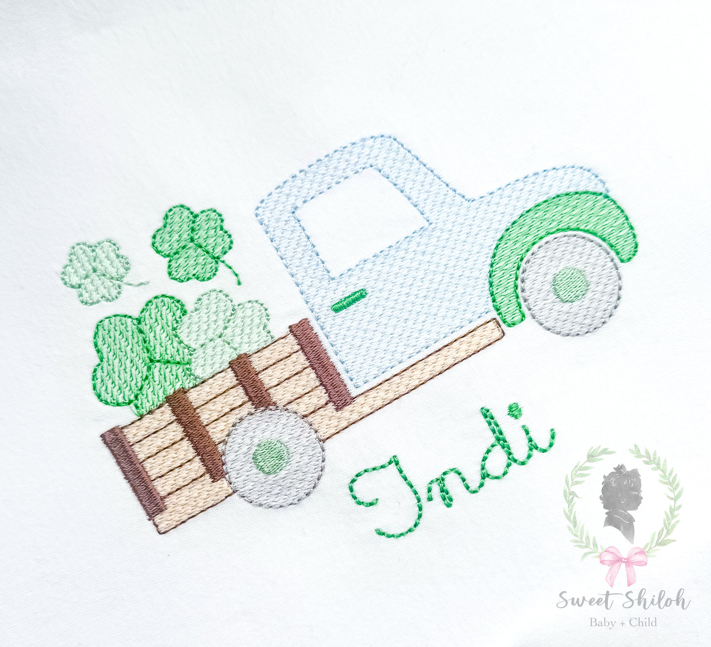 Truck with Shamrocks Sketch