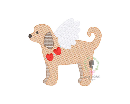 Golden Doodle Cupid Sketch