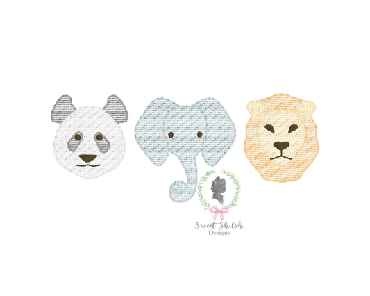 Zoo Animal Trio Sketch