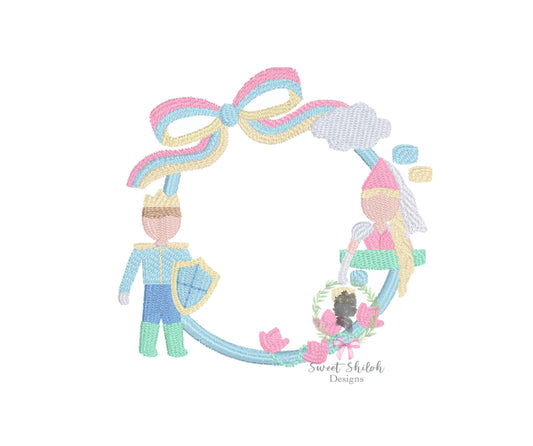 Princess Prince Bow Frame Fill