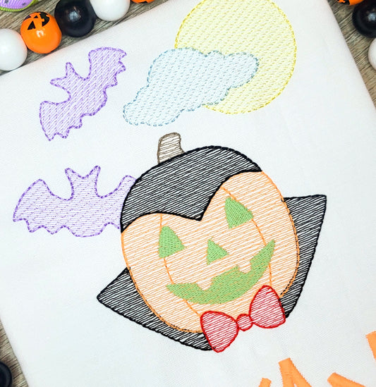 Vampire Pumpkin Sketch