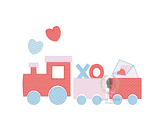 Valentine Train Sketch