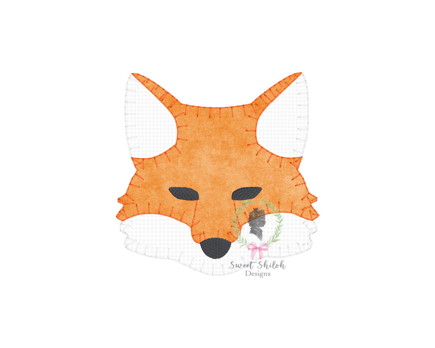 Fox Head Blanket Stitch Applique