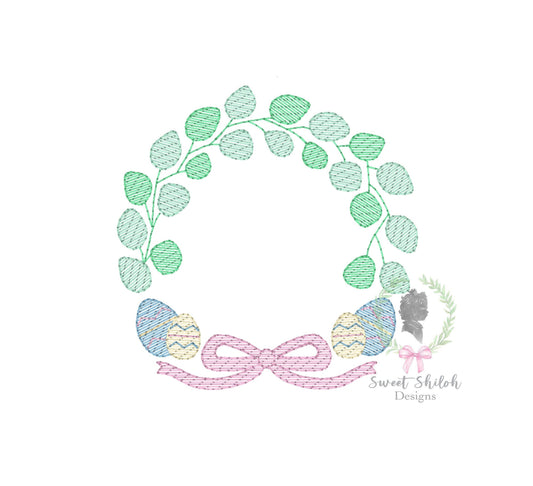 Easter Egg Bow Frame Sketch