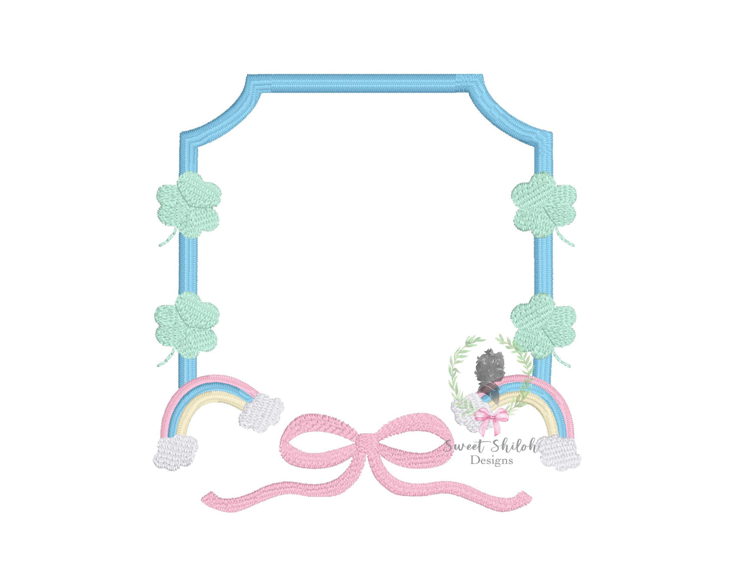 St. Patrick's Day Rainbow Crest Frame Fill