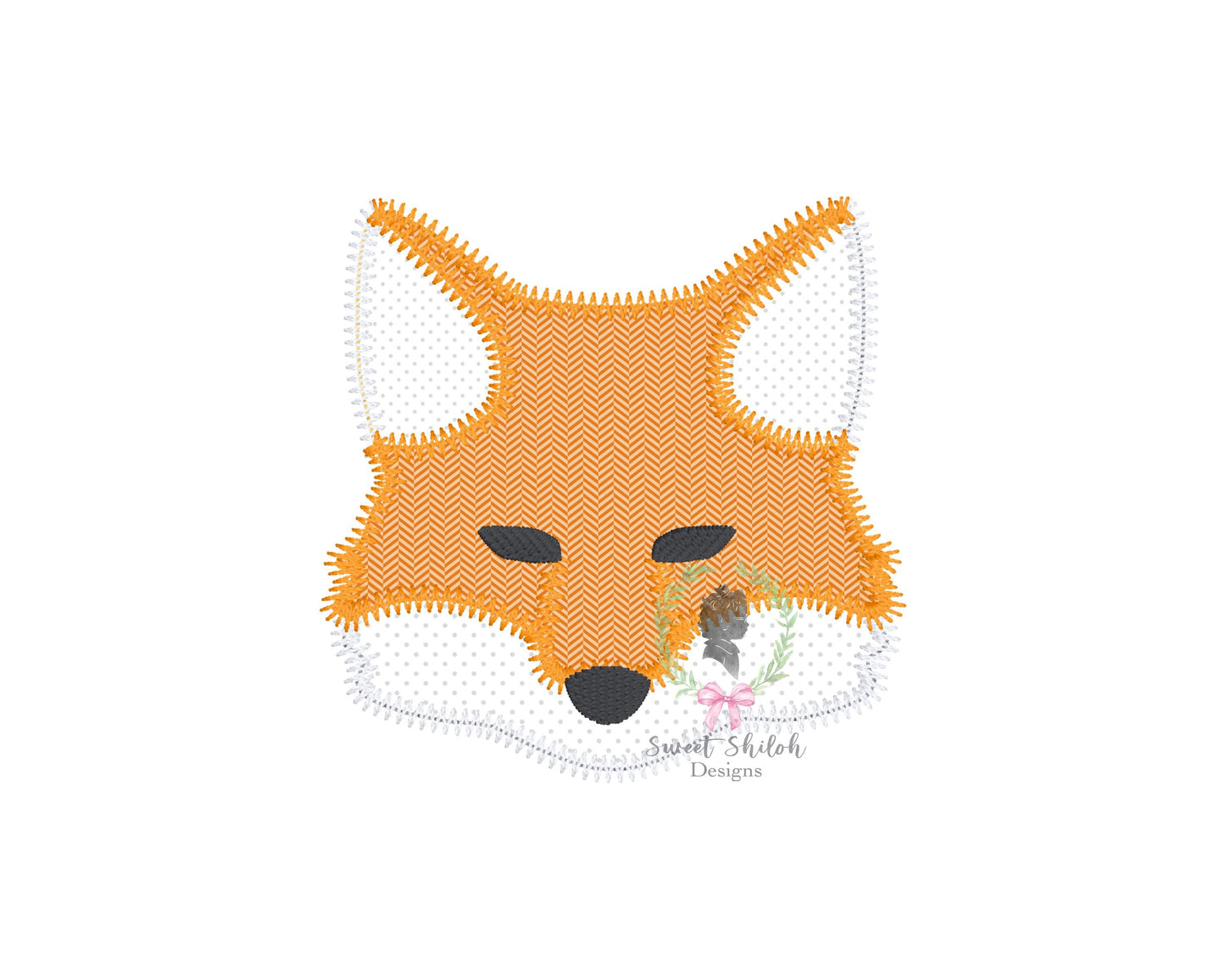 Fox Head Zigzag Stitch Applique