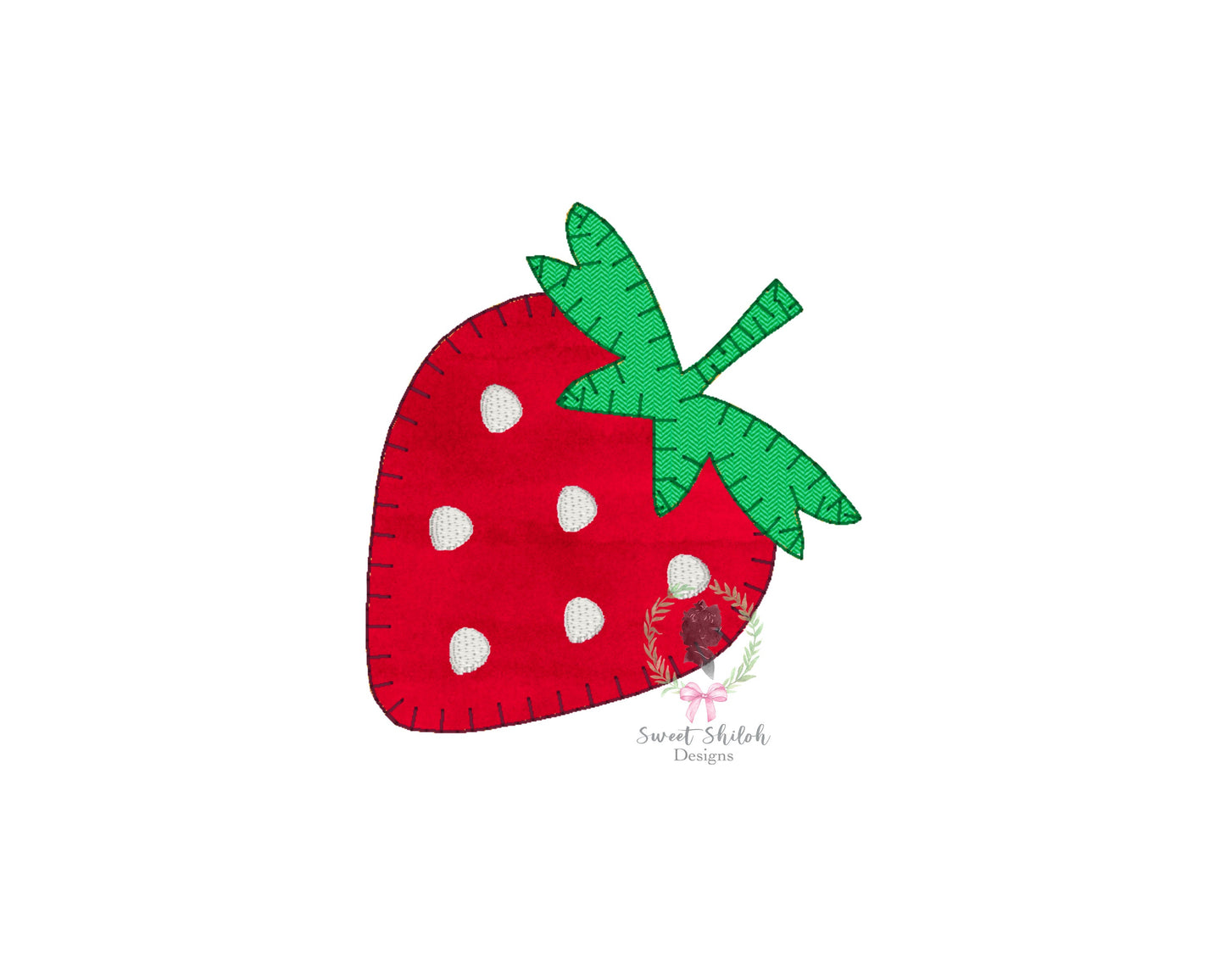Strawberry Blanket Stitch Applique
