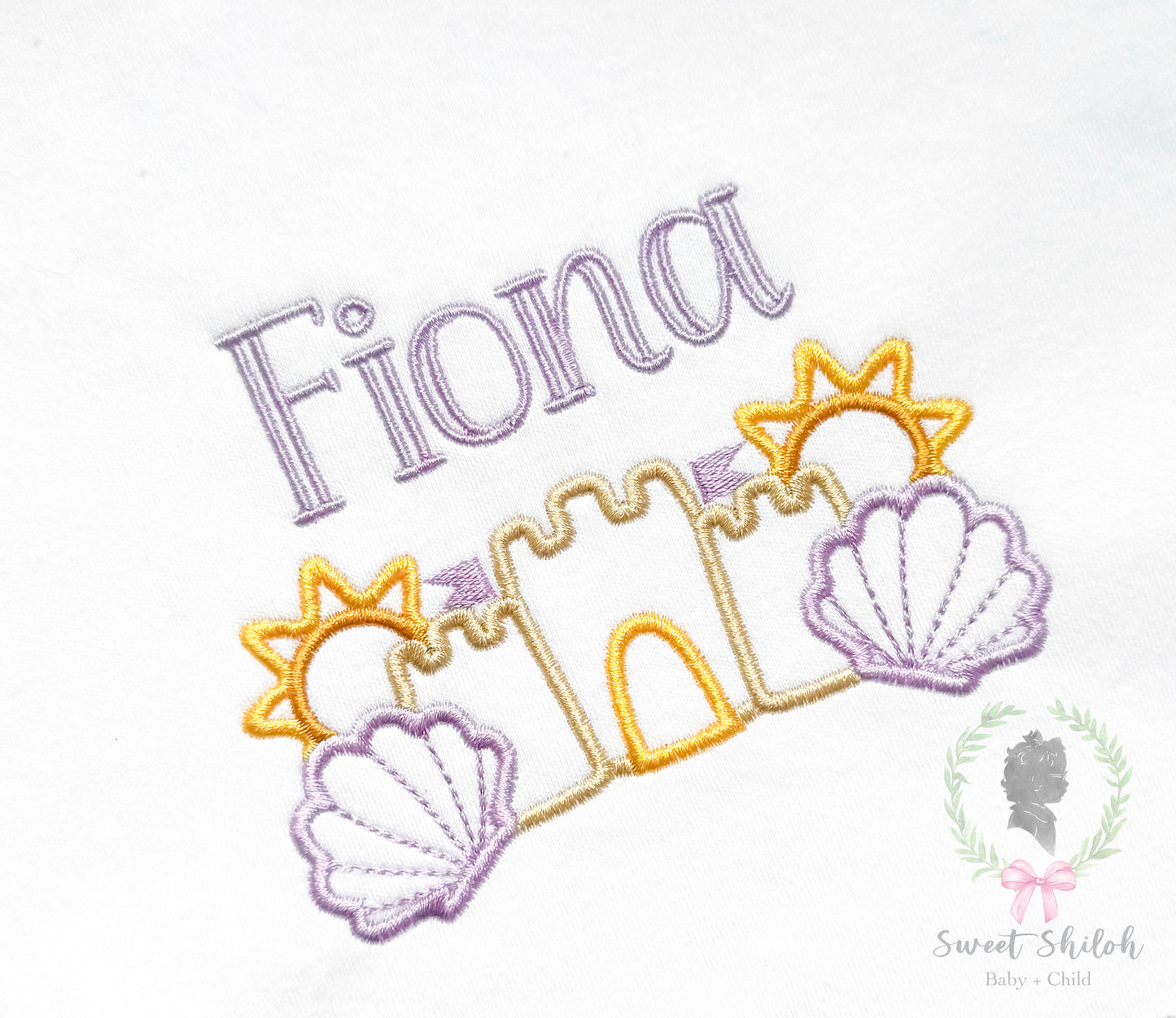 Sandcastle Shell Satin Outline Frame