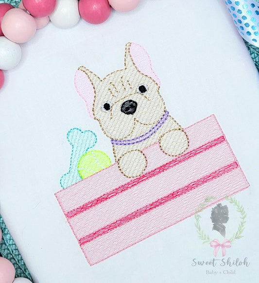 Frenchie in Toy Box Sketch