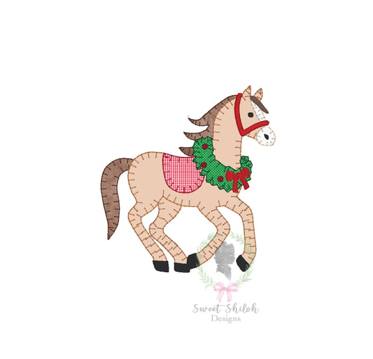 Christmas Horse Blanket Stitch Applique