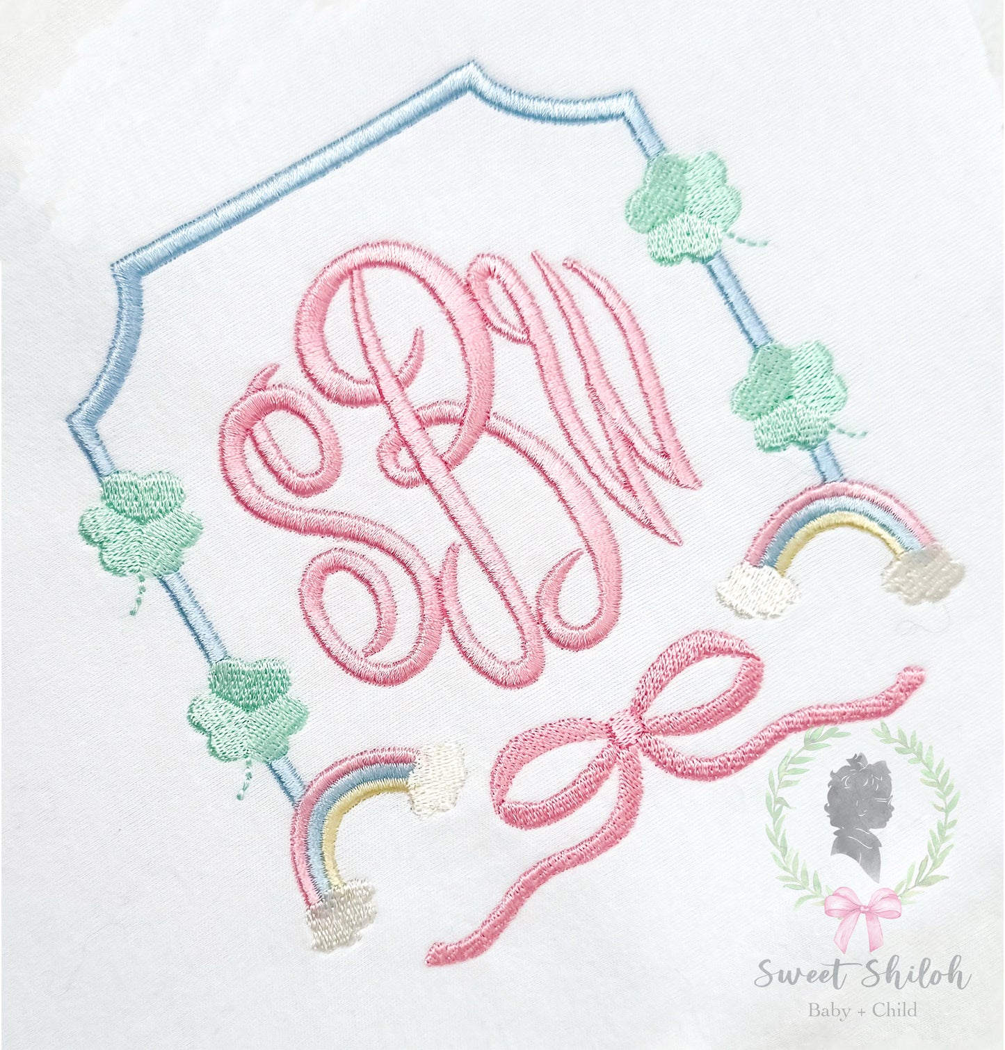 St. Patrick's Day Rainbow Crest Frame Fill