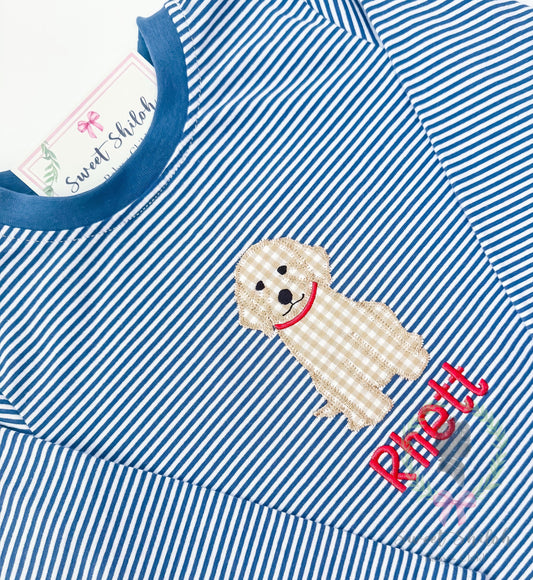 Golden Doodle Zigzag Stitch Applique