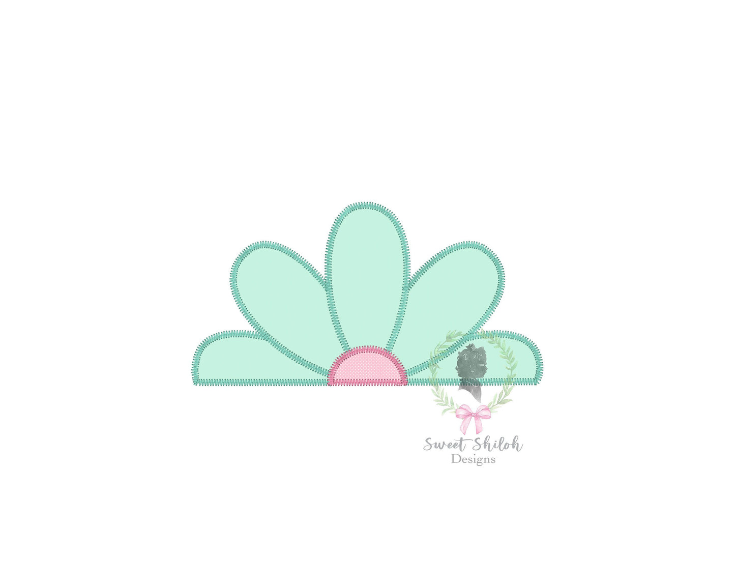 Floral Zigzag Stitch Applique