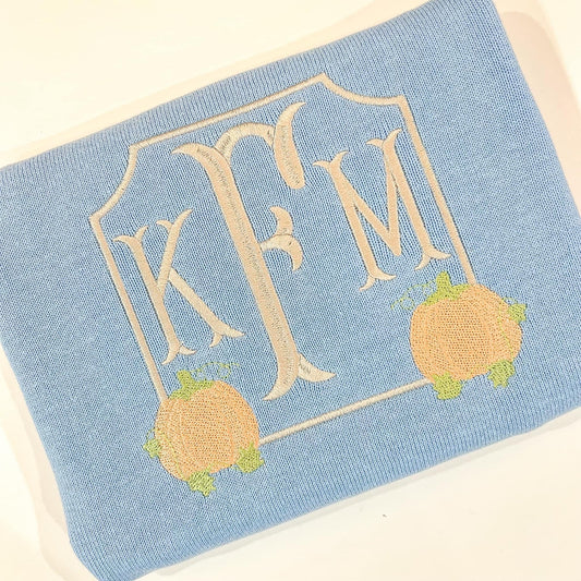 Pumpkin Embroidery Crest Frame Fill