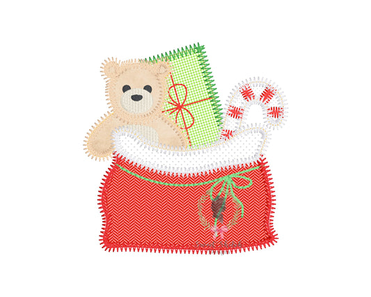Christmas Toys Zigzag Stitch Applique