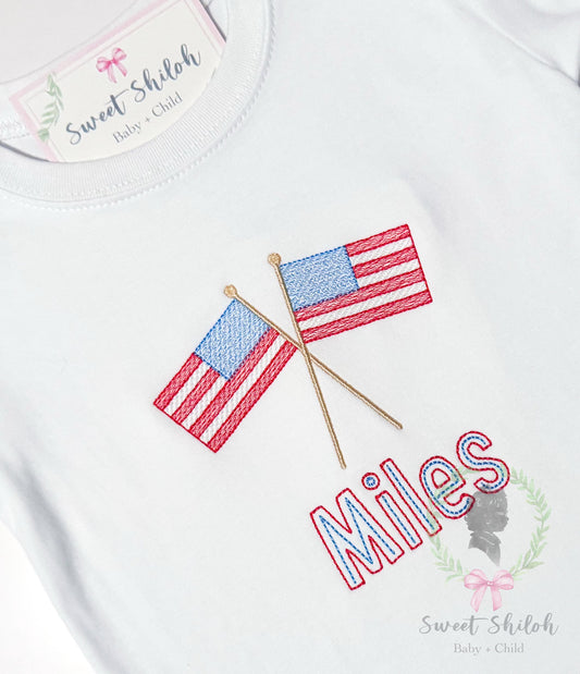 American Flag Duo Sketch