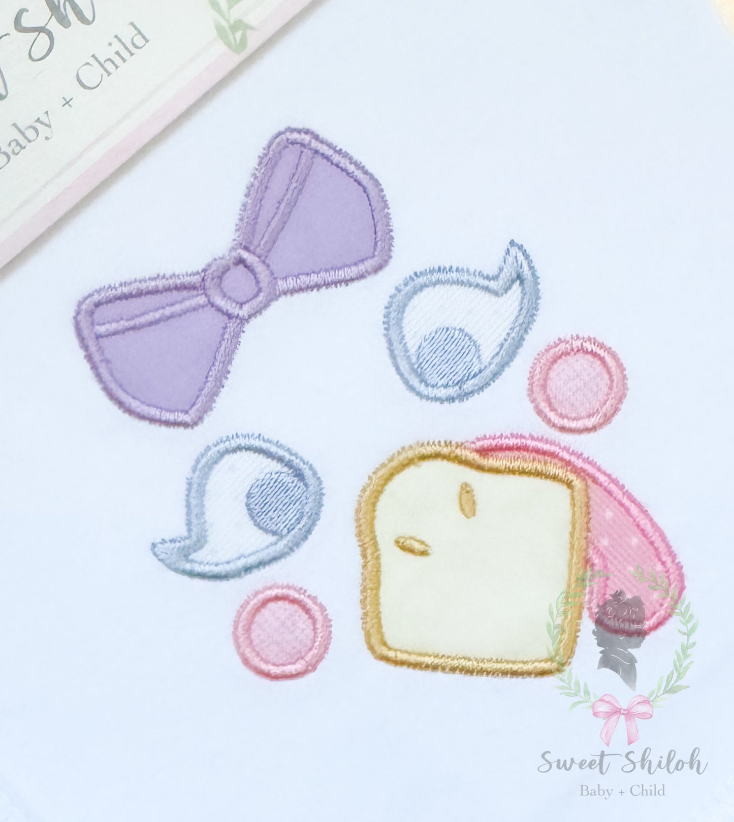 Turkey Face with Bow Satin Stitch Applique