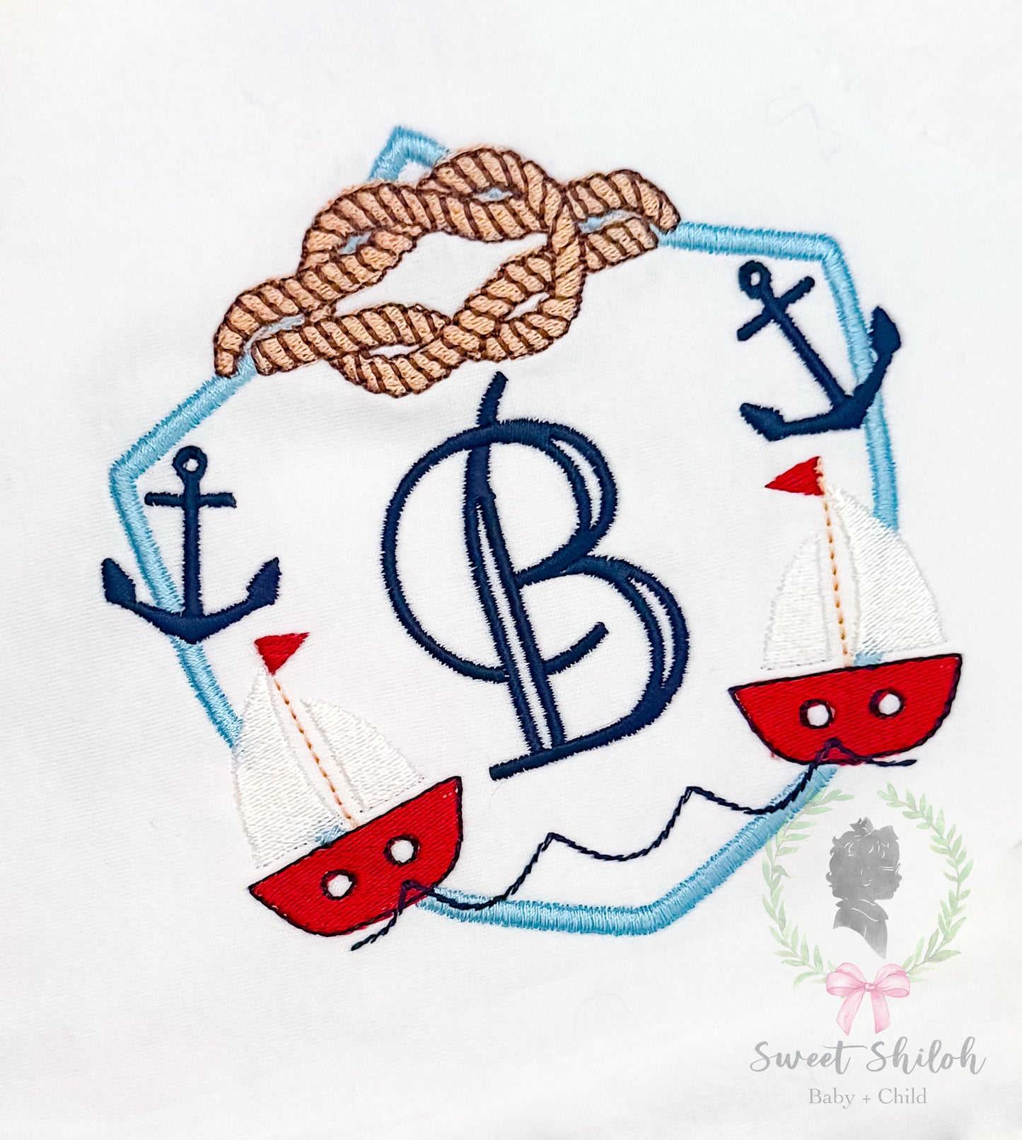 Sailboat Knot Crest Frame Fill