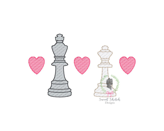 Chess Piece Valentine Sketch