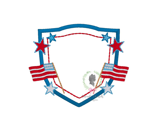 American Flag Star Frame Fill