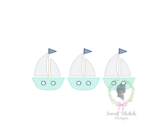 Sailboat Trio Sketch