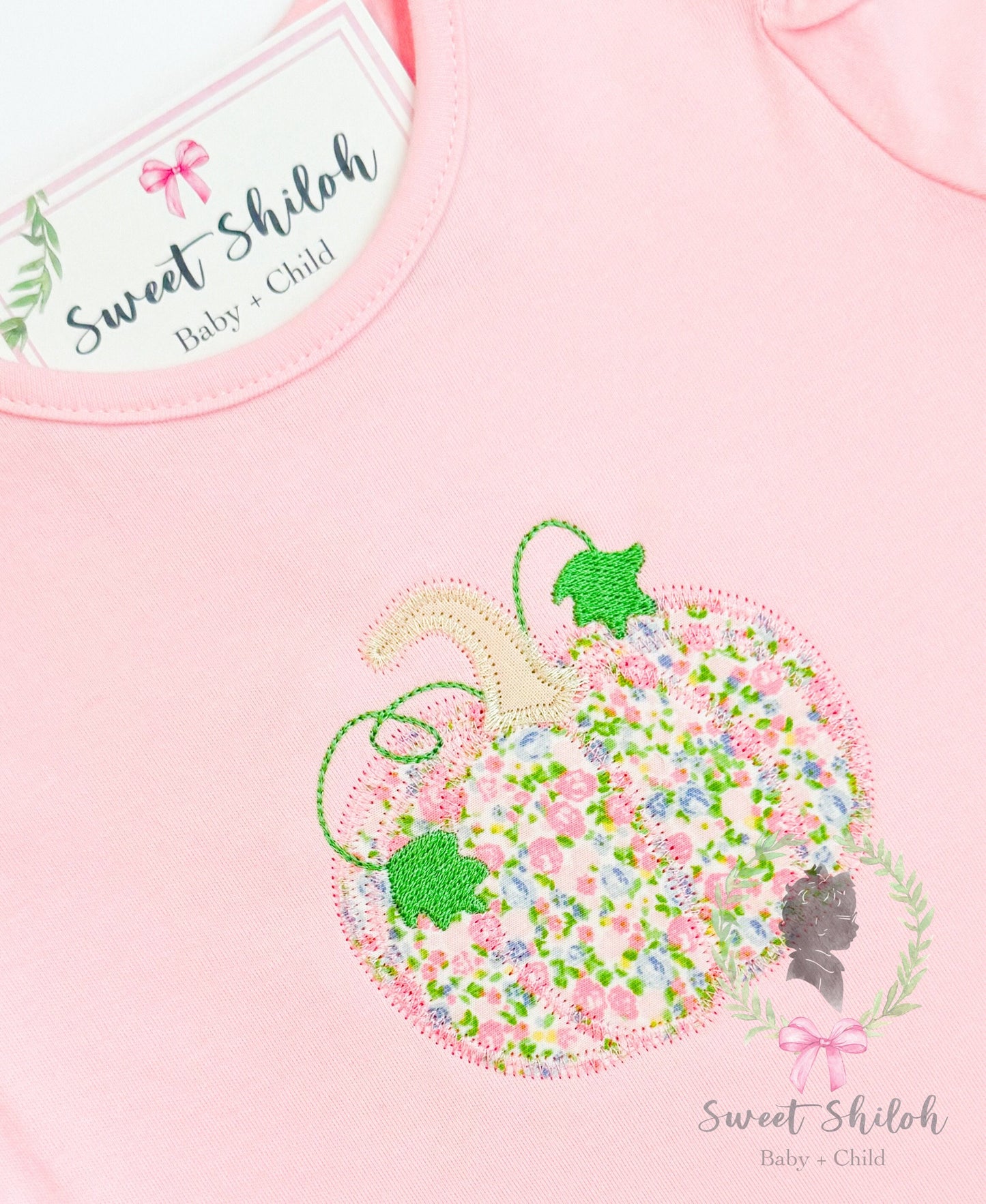 Vineyard Pumpkin Zigzag Stitch Applique