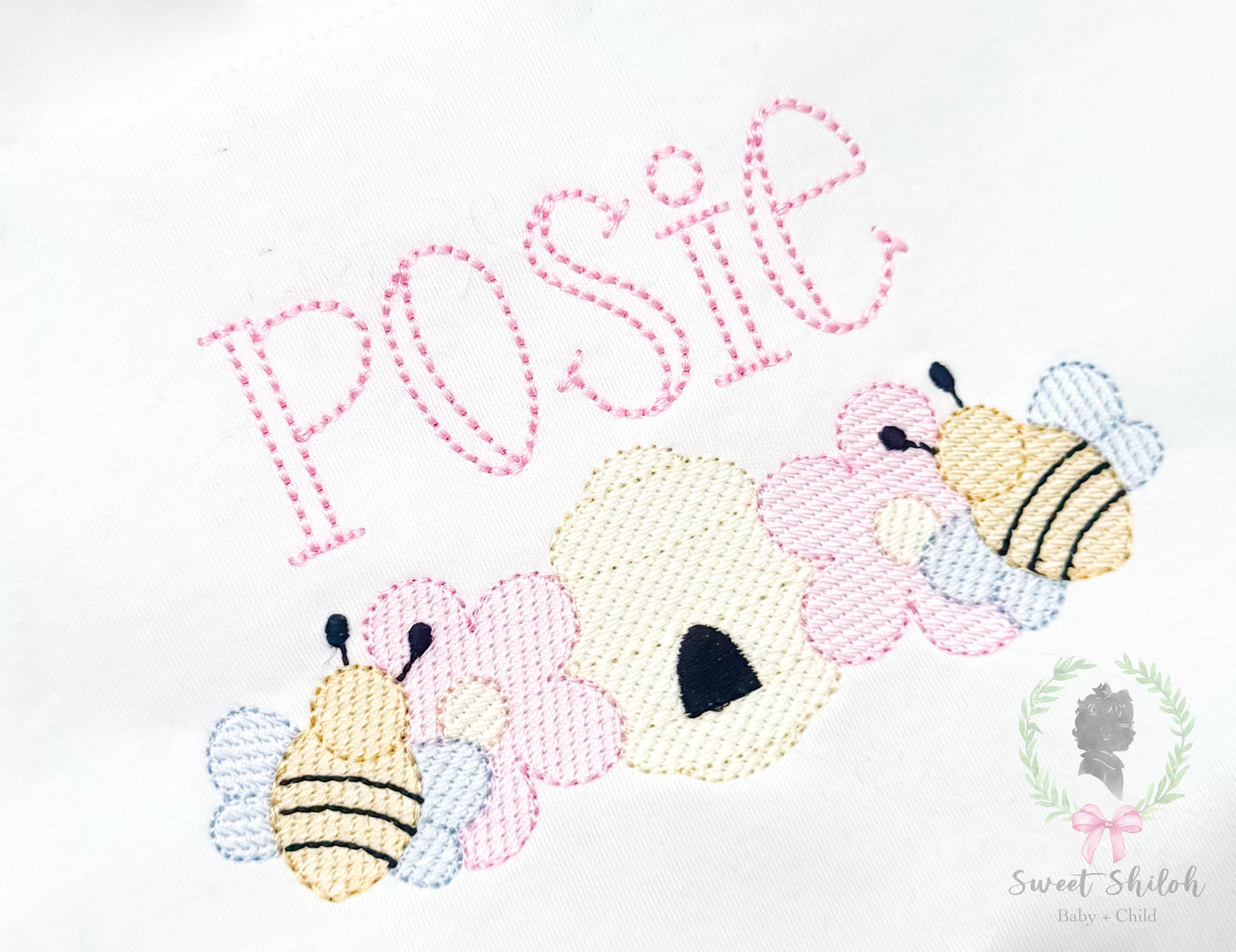 Bee Hive Flower Frame Sketch