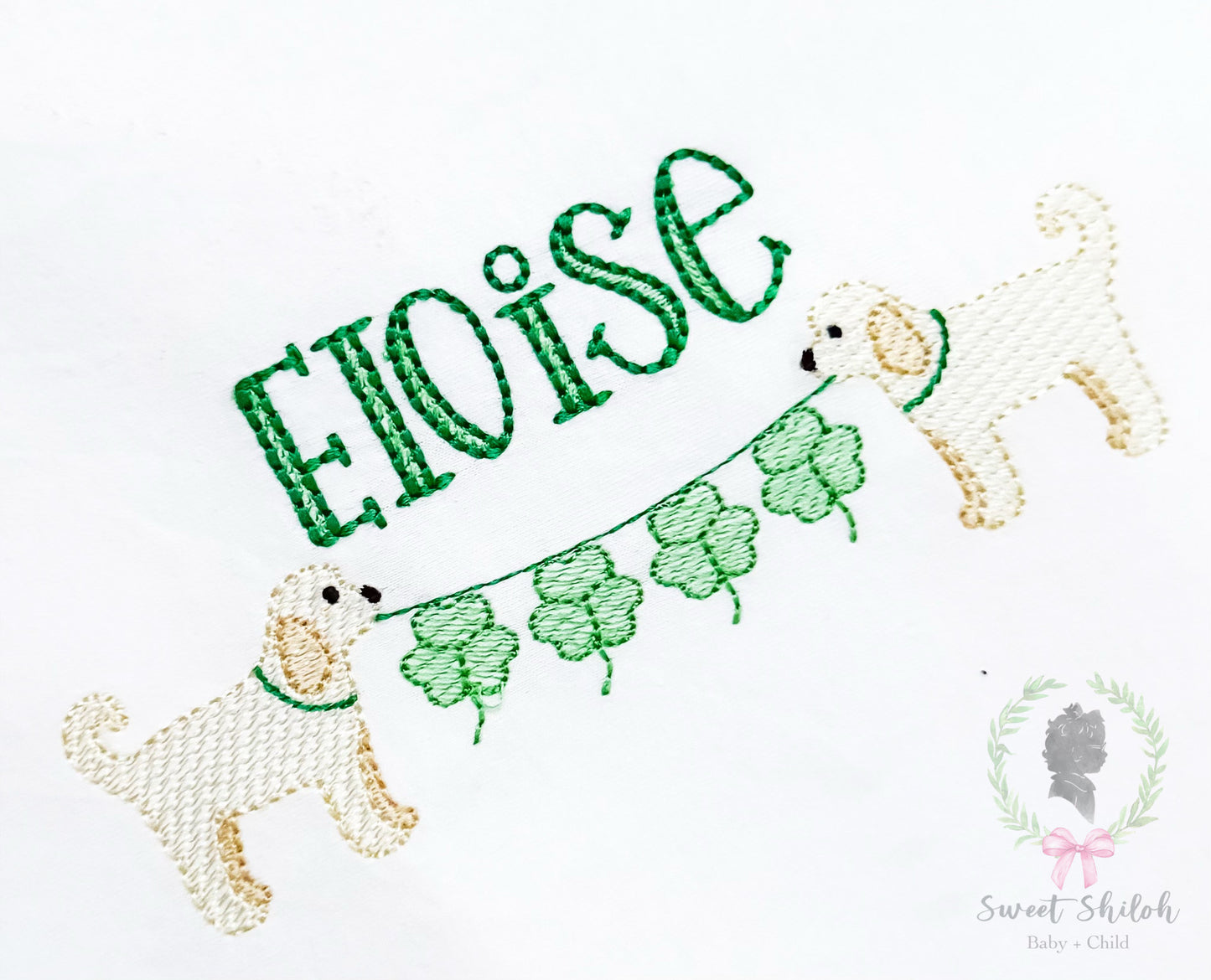 Goldendoodle St. Patrick Bunting Frame Sketch