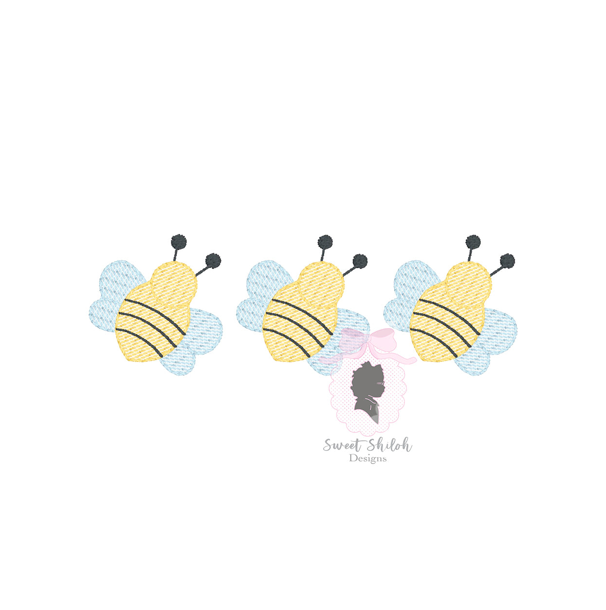 Honey Bee Trio Sketch