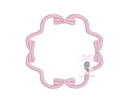 Satin Bow Monogram Frame