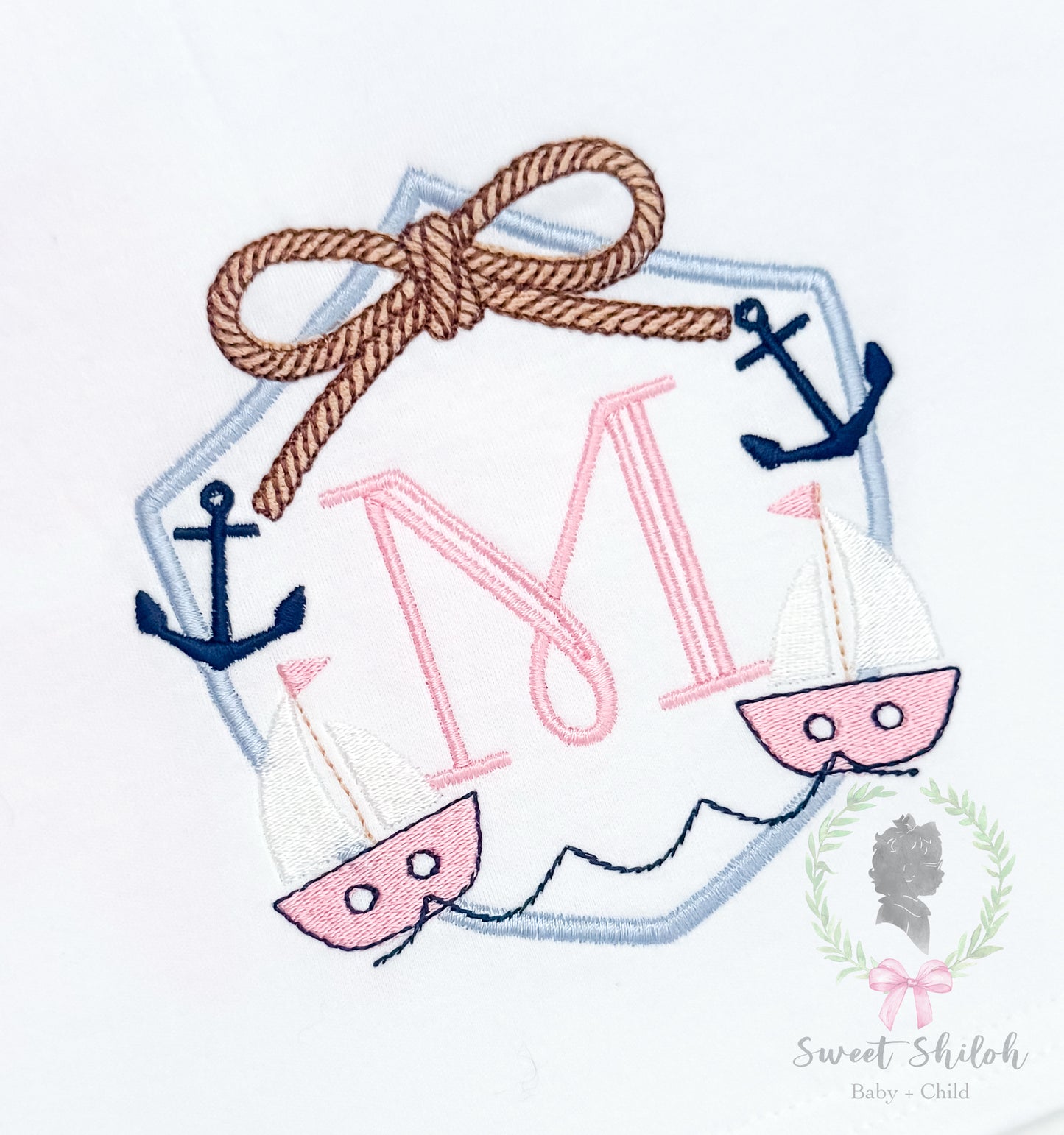 Sailboat Knot Bow Crest Frame Fill