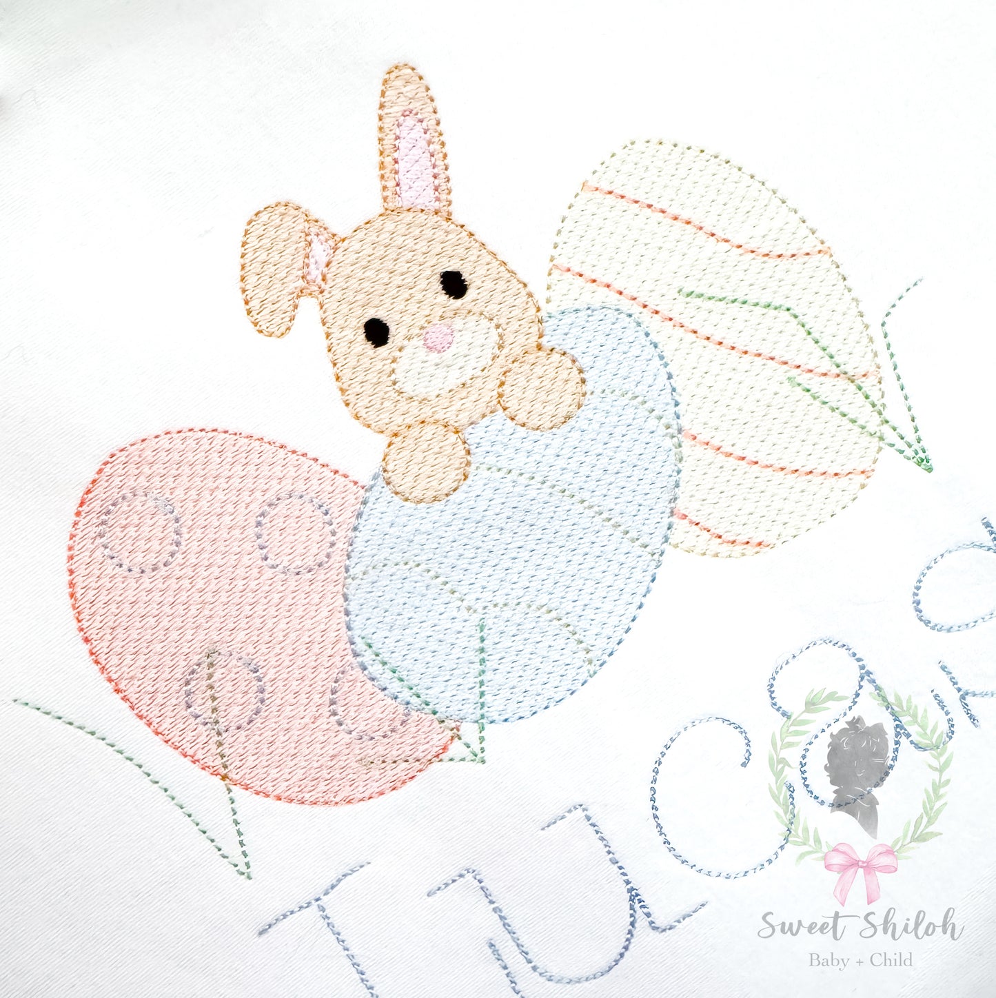 Bunny Easter Egg Trio Sketch