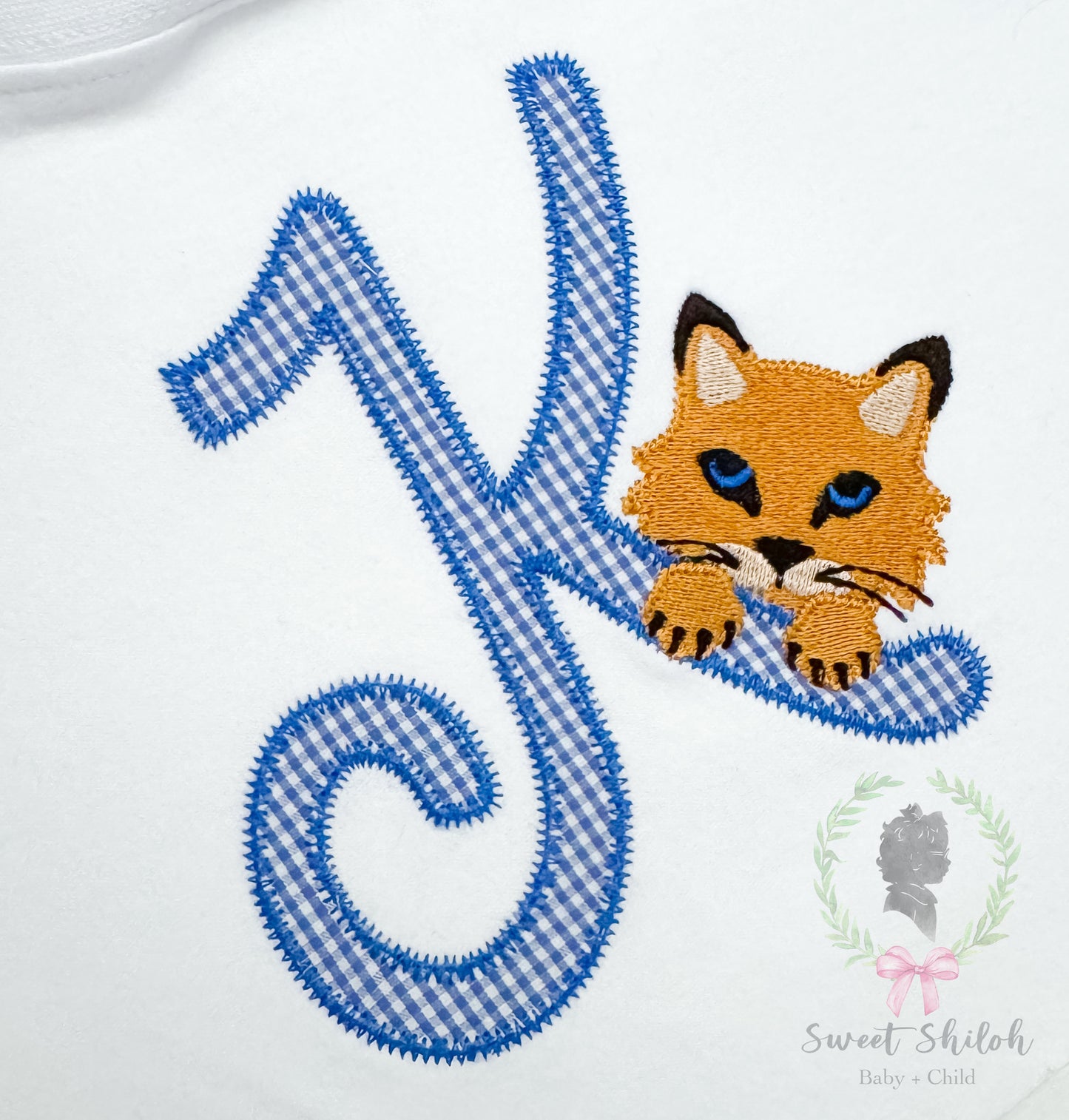 K Wildcat Zigzag Stitch Applique