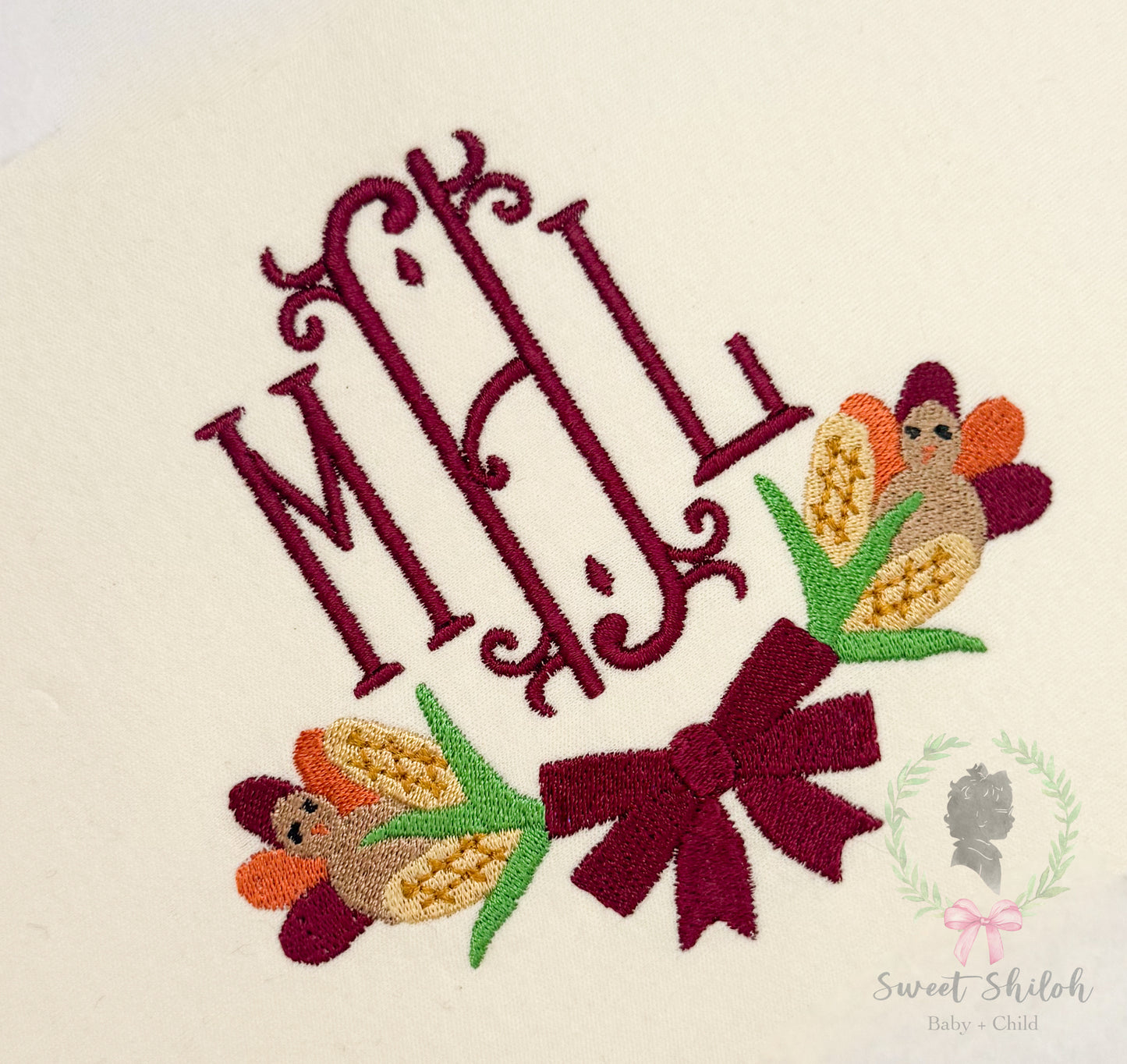 Thanksgiving Harvest Turkey Bow Frame Fill