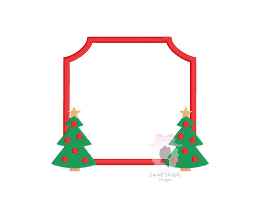 Christmas Tree Crest Fill Frame