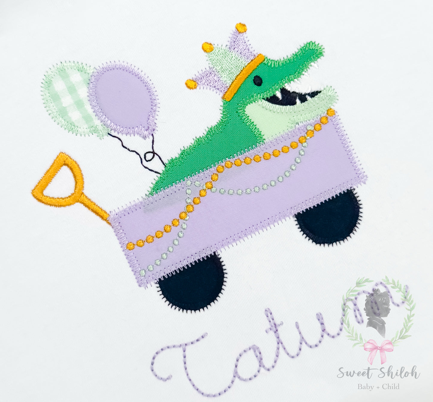 Mardi Gras Wagon Zigzag Applique