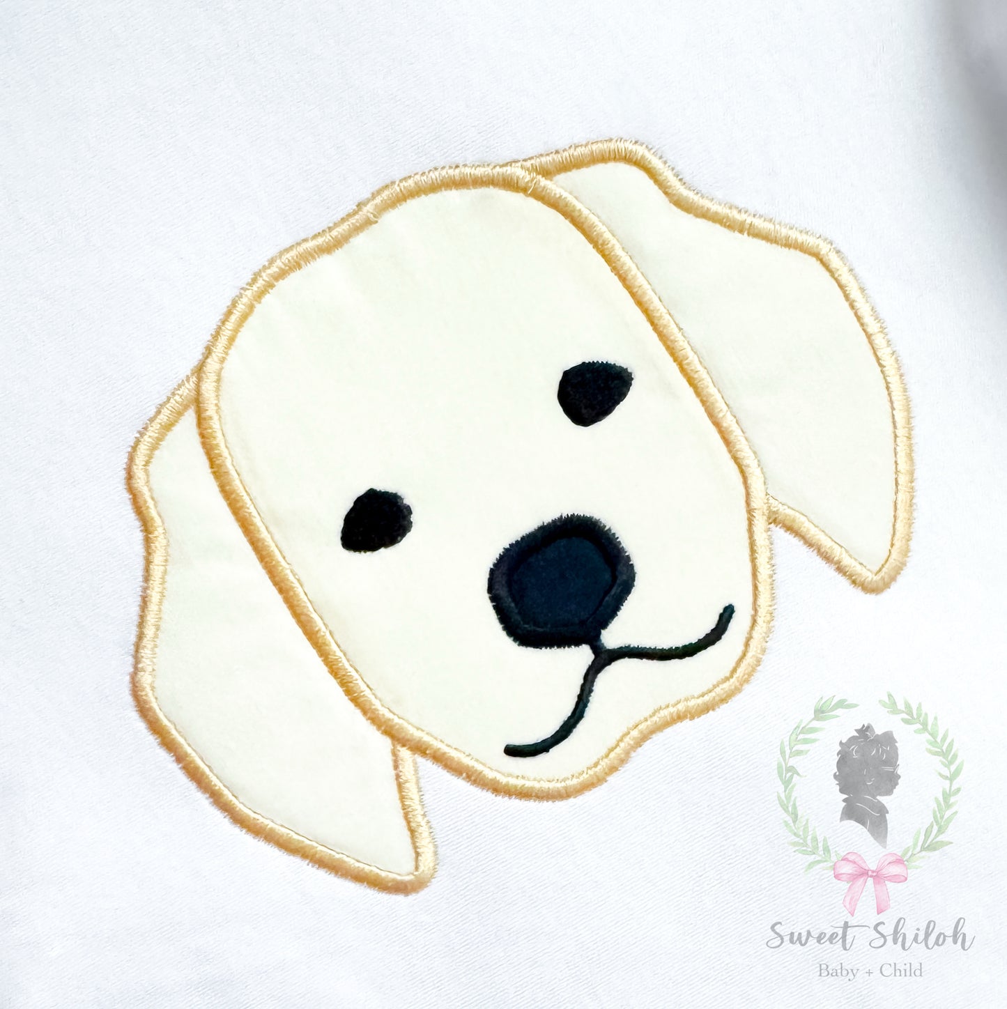 Labrador Puppy Satin Stitch Applique