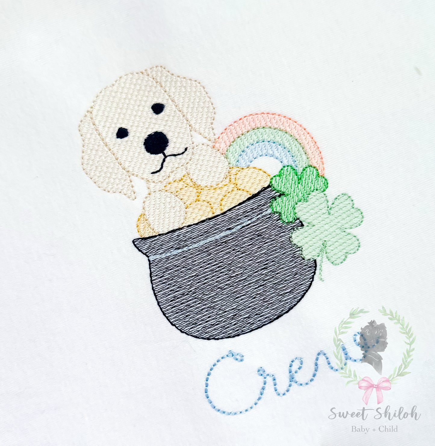 Labrador with Pot of Gold Sketch