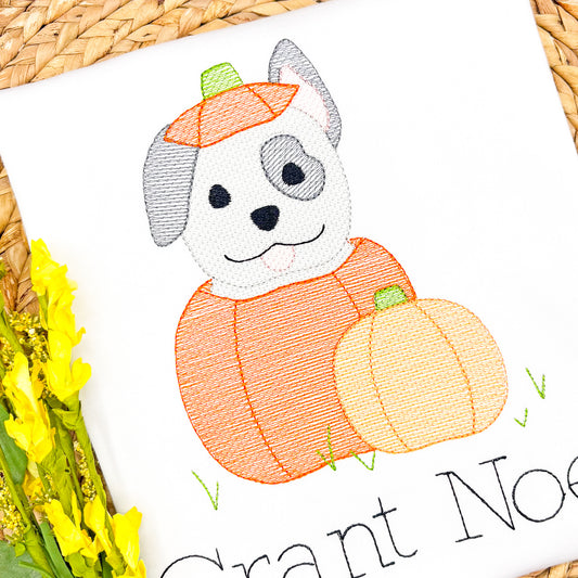 Pumpkin Patch Pup Sketch